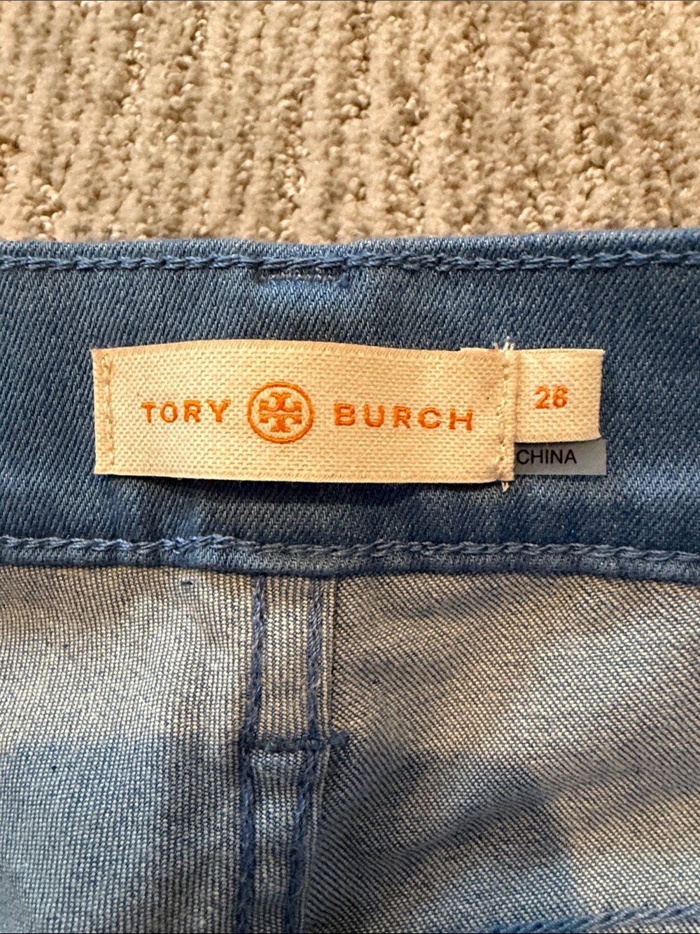Tory Burch Jeans with Contrast Stitching - Picture 2 of 5